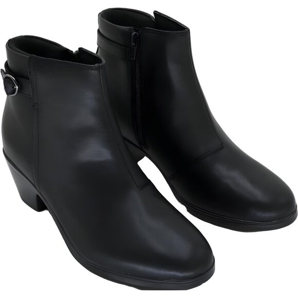 Clarks Emily 2 Reyna Black Ankle Boots Zip Buckle Comfort Women's US 8.5M - Picture 4 of 6